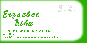 erzsebet mihu business card