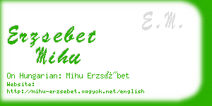 erzsebet mihu business card